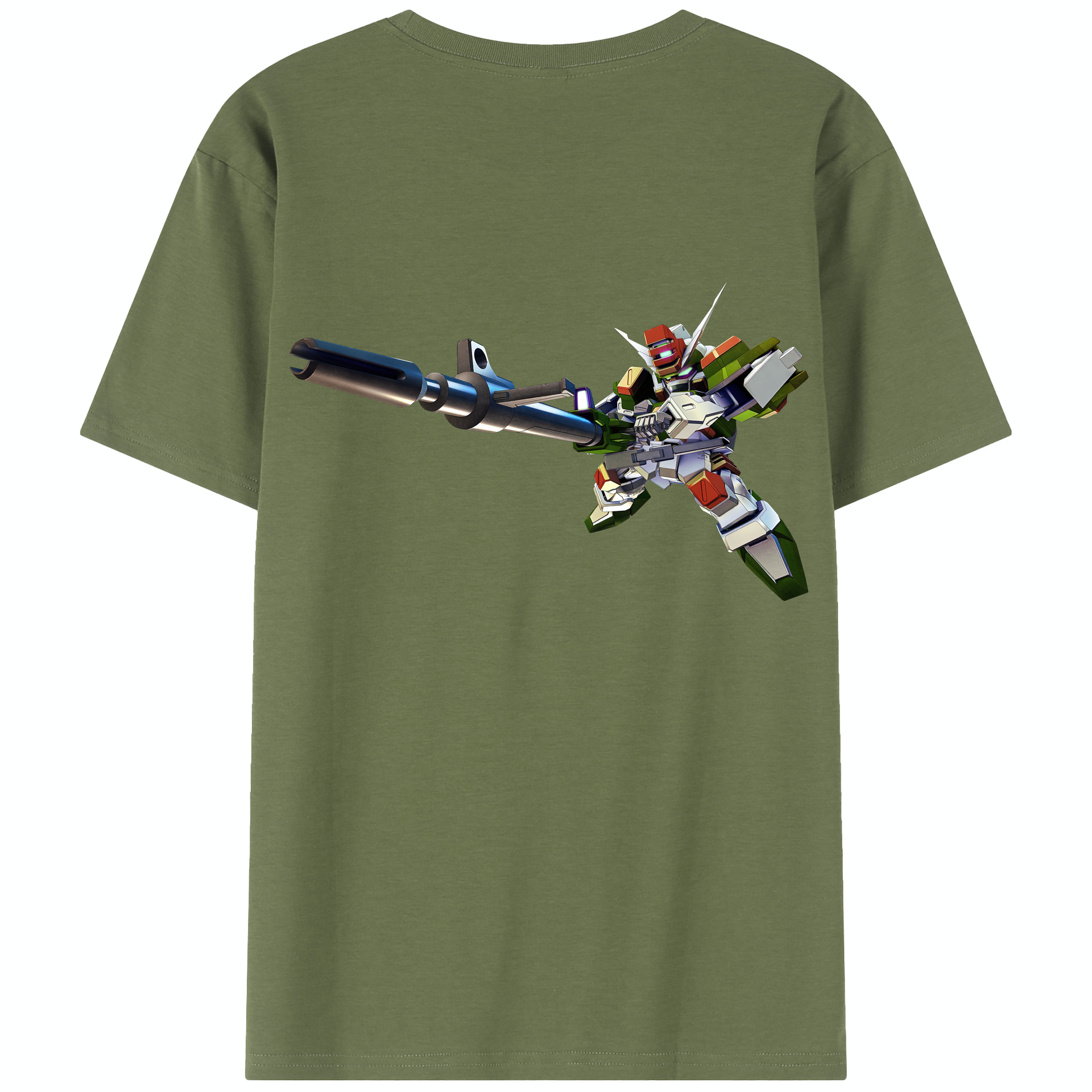 （画像用） 機動戦士ガンダム Mobile Suit Gundam 綿100％半袖Tシャツ（背面プリント）